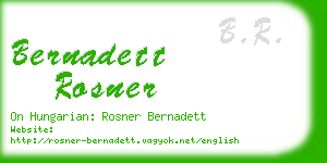 bernadett rosner business card